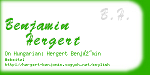 benjamin hergert business card